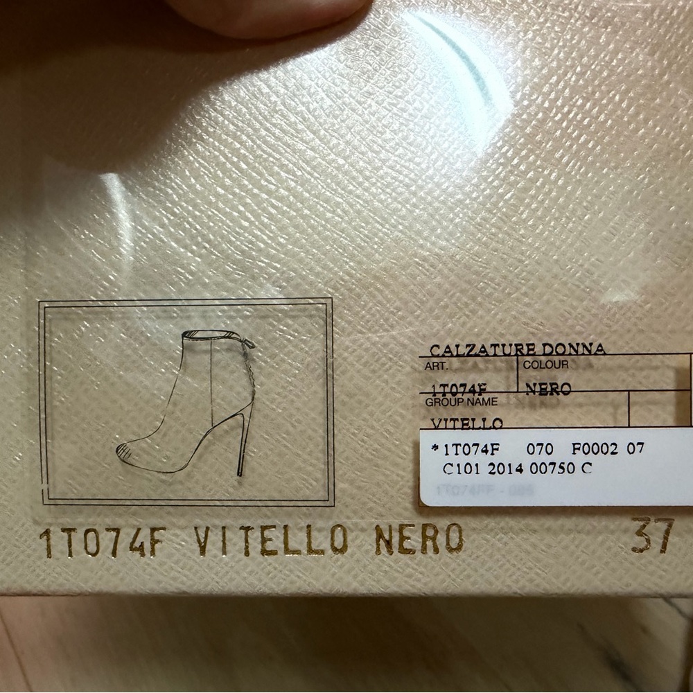 Prada Black Leather Booties with Box - Picture 7 of 8